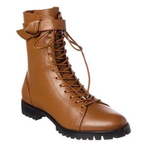 Alexandre Birman Evelyn Leather Bootie, Brown
